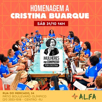 Mulheres no Compasso homenageia Cristina Buarque no Alfa - 31/10/26 (foto do evento)