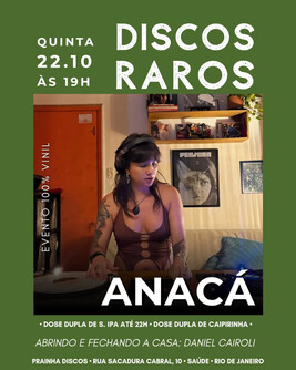 Discos Raros com Anacá na Prainha Discos - 22/10/26 (foto do evento)