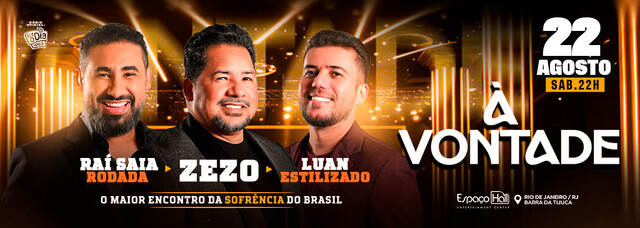 Zezo, Luan Estilizado e Raí Saia Rodada (foto do evento)