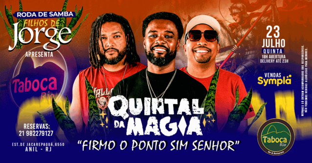 Roda de samba Filhos de Jorge com o Quintal da Magia no Taboca (foto do evento)