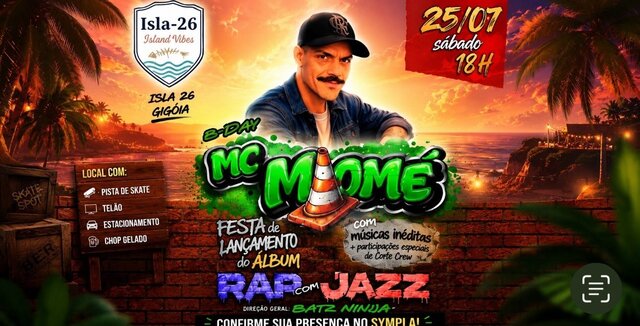 Festa de lançamento do álbum Rap com Jazz (foto do evento)