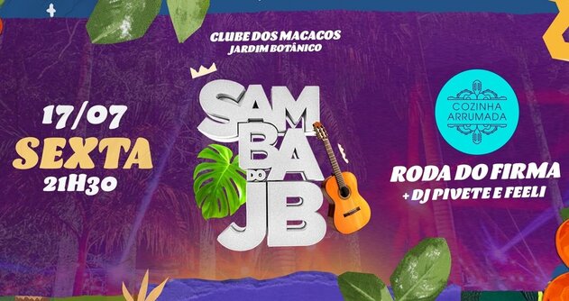 Samba do JB | Cozinha Arrumada + Roda do Firma + 1H Open Cerveja* @ Jardim Botânico - Rio de Janeiro (foto do evento)