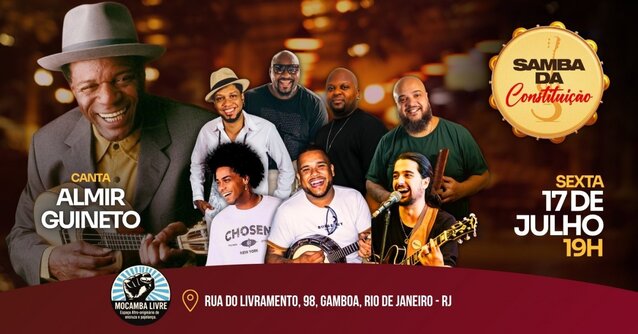 SAMBA DA CONSTITUIÇÃO canta Almir Guineto (foto do evento)