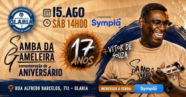 Samba da gameleira faz 17 anos e aniversário do vitor de souza (foto do evento)