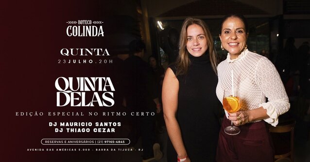 QUINTA DELAS ESPECIAL NO RITMO CERTO: Dj Thiago Cezar + Dj Mauricio Santos + Happy Hour (foto do evento)