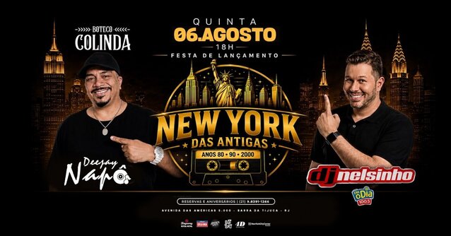 New york das antigas anos 80 90 2000 | dj nelsinho | dj napô | ritmos dançantes | colinda barra (foto do evento)