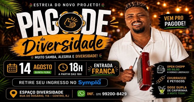 Pagode da diversidade - rio - 14 agosto (niver claudinho manhães) (foto do evento)