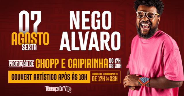 Nego álvaro no terraço da vila (foto do evento)