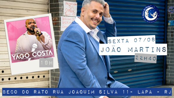 João Martins - Sexta 07 de Agosto no Beco do Rato (foto do evento)