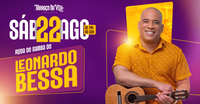 Leonardo bessa no terraço da vila (foto do evento)
