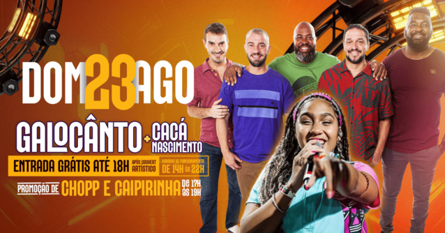 Galocantô e cacá nascimento no terraço da vila (foto do evento)