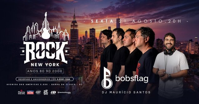 Rock new york festival | banda bobsflag | dj maurício santos| boteco colinda shopping new york barra (foto do evento)