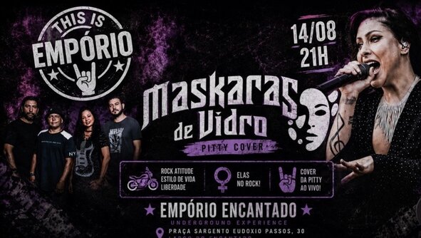 Máskaras de vidro no empório encantado (foto do evento)