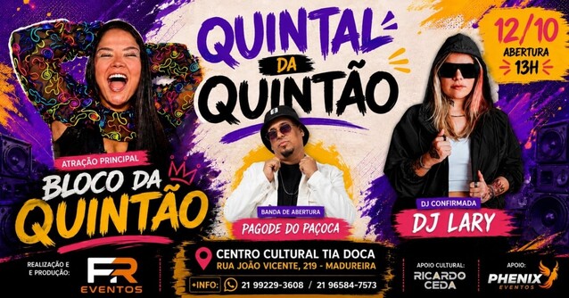 Quintal da Quintão | 12OUT (DOM) | Centro Cultural Tia Doca (foto do evento)