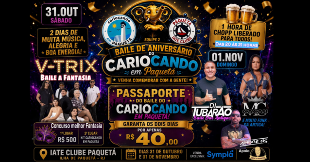 Baile de aniversário do cariocando em paquetá (foto do evento)