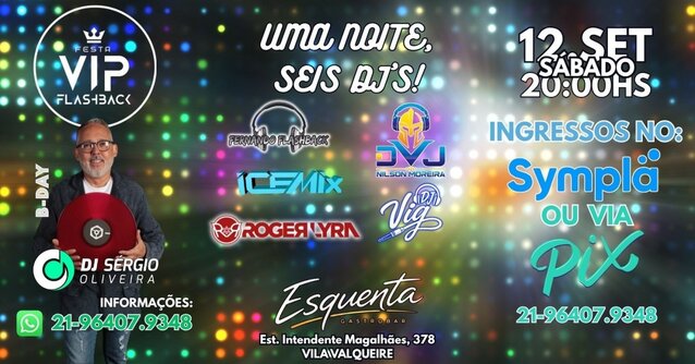 Festa vip flashback - aniversário 60 anos dj sérgio oliveira (foto do evento)