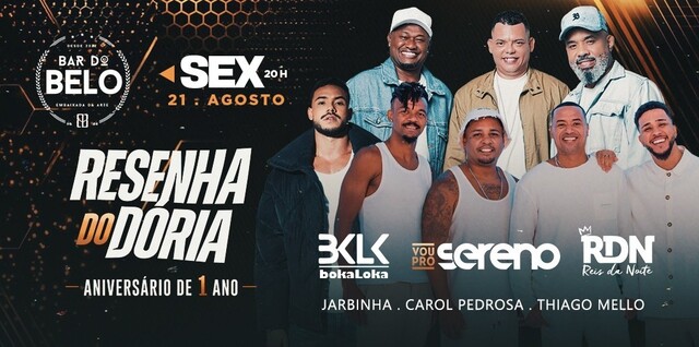 1 ano da resenha do dória: bokaloka, vou pro sereno e rdn (foto do evento)