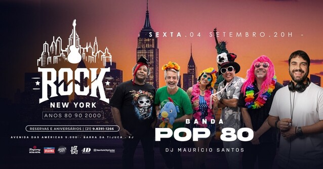 Rock new york | banda pop80 | dj maurício santos | boteco colinda barra da tijuca (foto do evento)
