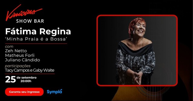 Fátima Regina no show “Minha Praia é a Bossa” (foto do evento)