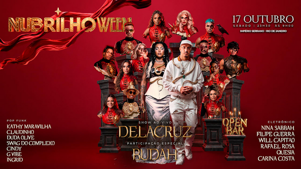 Nubrilhoween - Delacruz E Budah | Mega Open Bar (foto do evento)