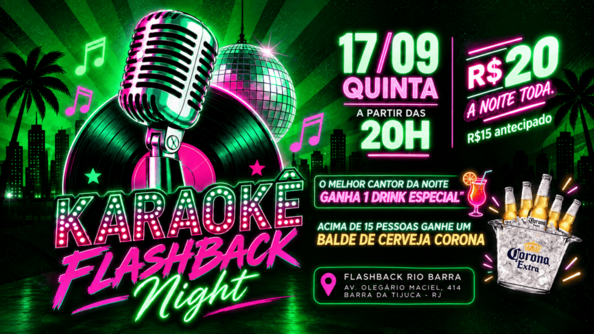 Karaokê Flashback Night (foto do evento)