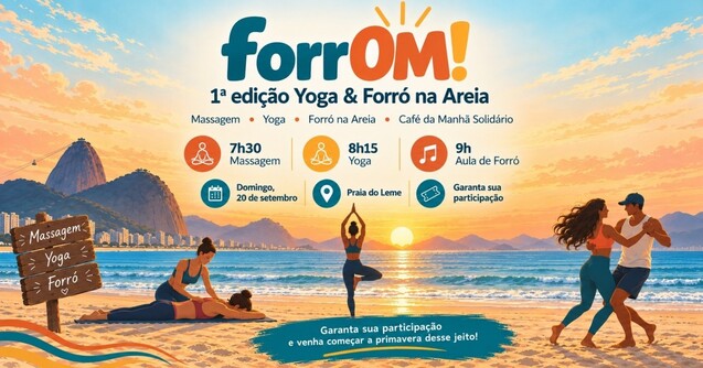 forrOM - 1ª edição de Yoga & Forró na Areia (foto do evento)