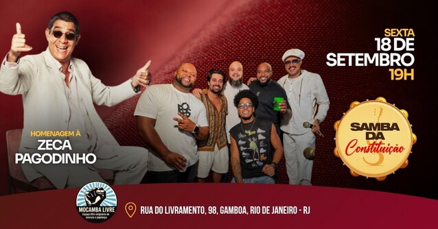 Samba da Constituição canta ZECA PAGODINHO (foto do evento)
