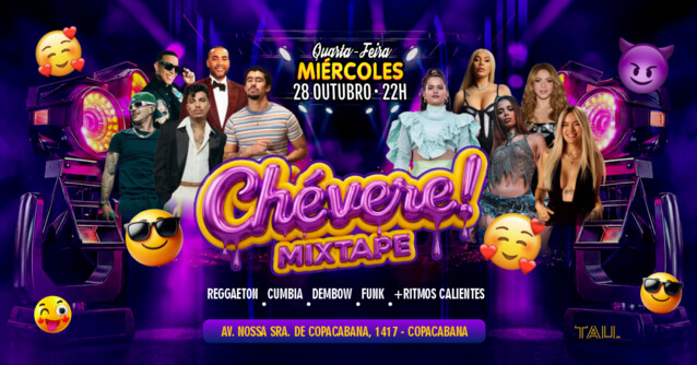Fiesta Latina ¡CHÉVERE! | Quarta-feira 28 outubro | Copacabana | TAU (foto do evento)