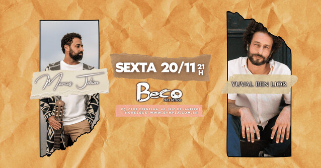 Marcos Jobim e Yuval Ben Lior no Beco das Letras (foto do evento)