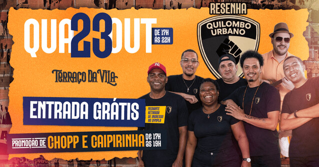 Resenha do quilombo urbano no terraço da vila (foto do evento)
