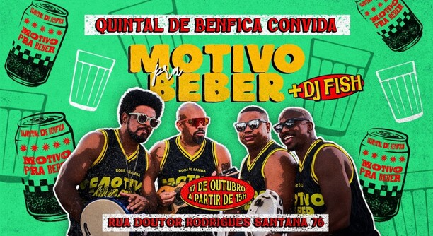 Motivo Pra Beber & Dj FIsh no Quintal de Benfica (foto do evento)