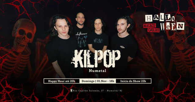 Halloween c/ Banda Killpop - DOM 01.11 - VÉSPERA DE FERIADO (foto do evento)