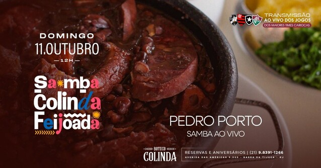 SAMBA COLINDA (11/10) com Cantor Pedro Porto (foto do evento)