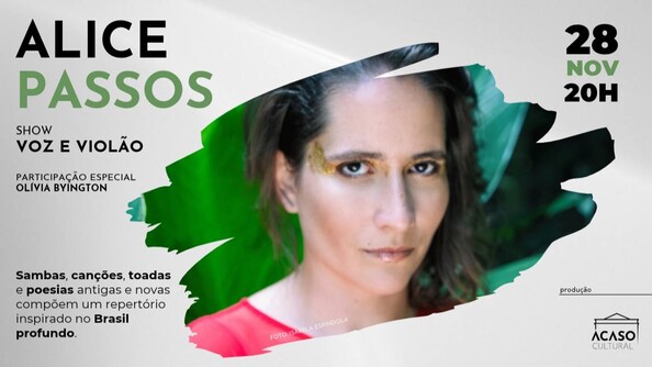 Alice Passos apresenta 'Voz e Violão' (foto do evento)