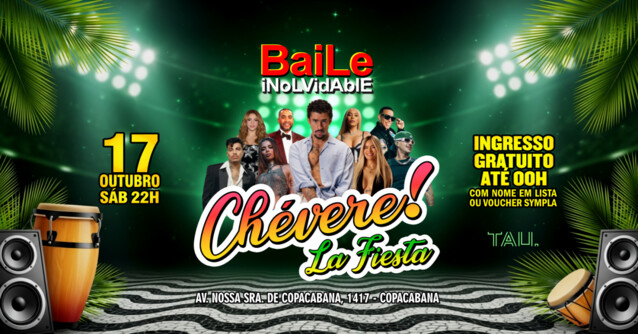 Fiesta Latina ¡CHÉVERE! | Domingo 15 novembro | Copacabana | TAU (foto do evento)