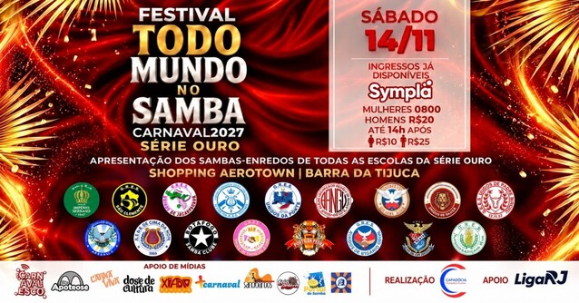 Festival Todo Mundo no Samba - Carnaval 2027 SÉRIE OURO (foto do evento)