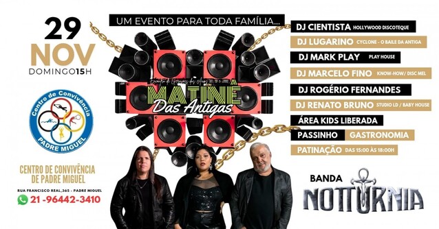 Matinê das Antigas | 29NOV (DOM) | Centro de Convivência de Padre Miguel (foto do evento)