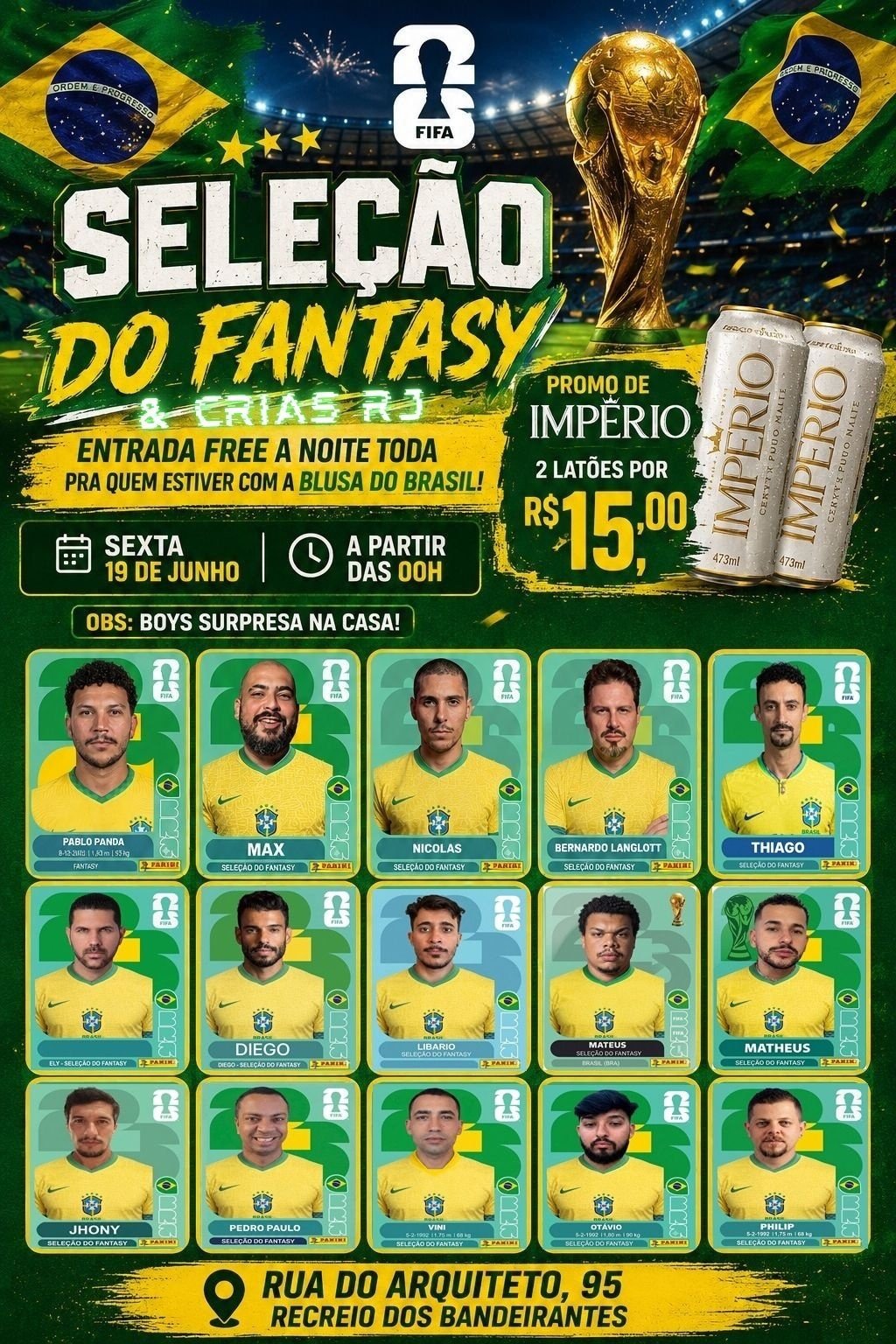 Fantasy - seleção do brasil (foto do evento)