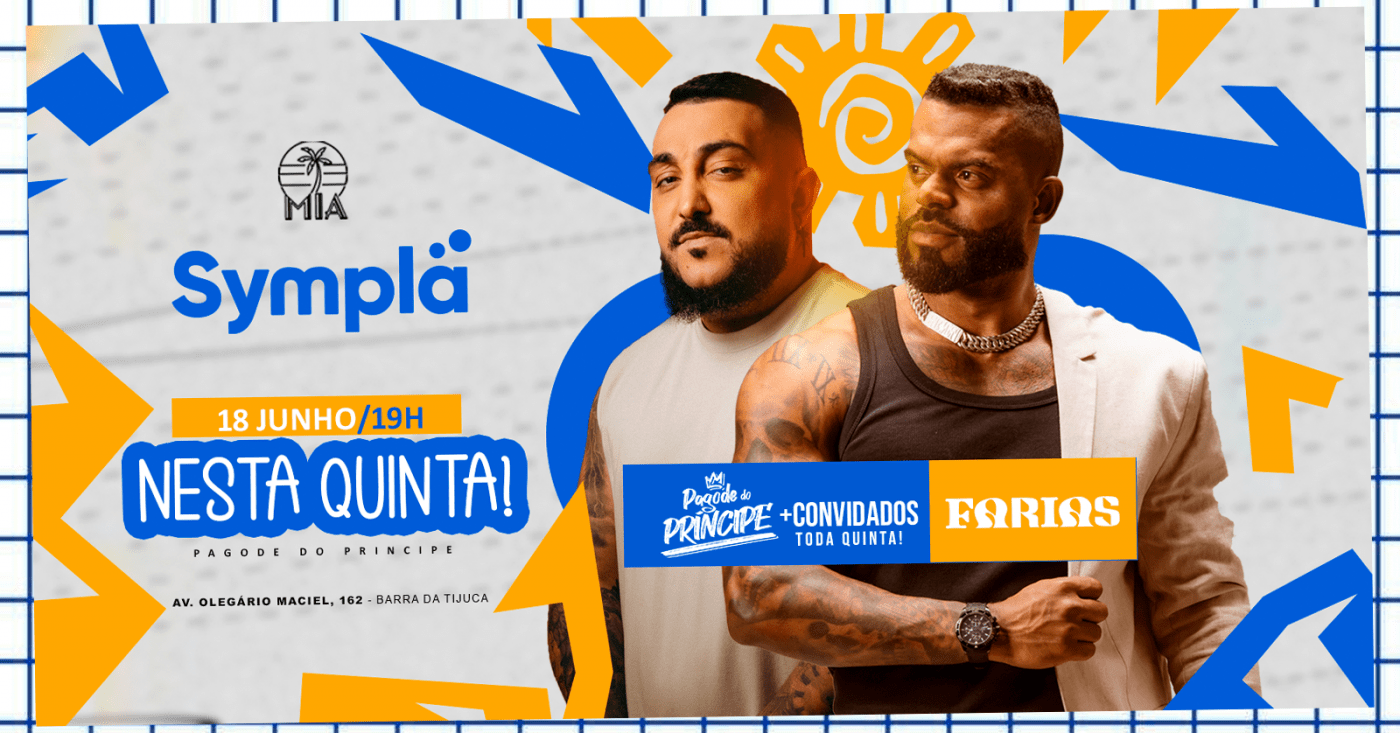 Banner do evento PAGODE DO PRINCIPE CONVIDA FARIAS NO MIA LOUNGE (OLEGARIO MACIEL - BARRA DA TIJUCA) (foto do evento)