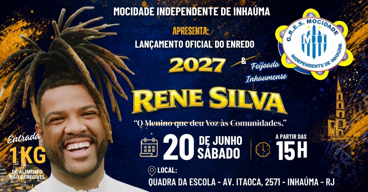 FEIJOADA + ENREDO 2027 na Mocidade de Inhauma | Rene Silva - O menino que deu voz às comunidades (foto do evento)