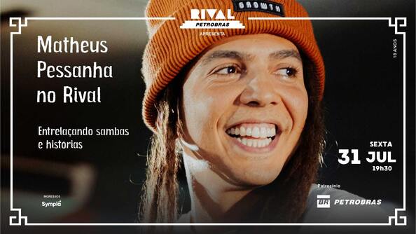 Matheus pessanha no rival – entrelaçando sambas e histórias (foto do evento)