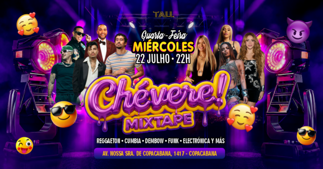 Fiesta Latina ¡CHÉVERE! | Quarta-feira 22 julho | Copacabana | TAU (foto do evento)