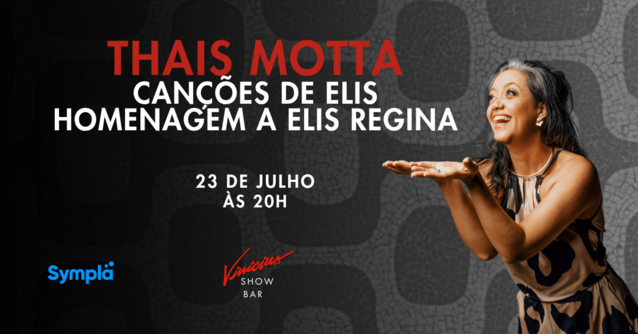 Thaís Motta no show “Canções de Elis - Homenagem a Elis Regina” (foto do evento)