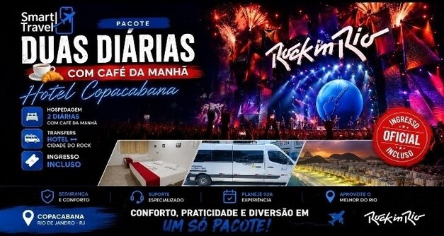 Pacote Rock in Rio / Hotel + Ingresso + Transfers cidade do Rock (foto do evento)