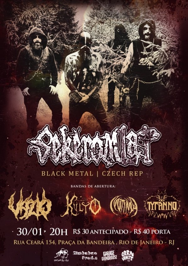 30/01 - SEKEROMLAT + VAZIO + TYRANNO + KVLTO + MITYMA - GARAGE GRINDHOUSE/ RJ. (foto do evento)