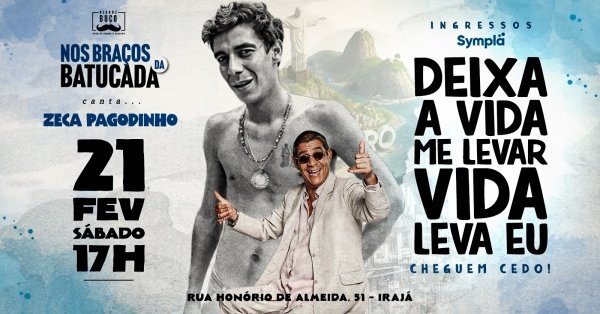nos braços da batucada canta zeca (foto do evento)