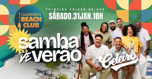 INGRESSOS: SAMBA DE VERÃO com RODA DO CELEIRO | GUARDERYA BEACH CLUBE - NITERÓI RJ (foto do evento)