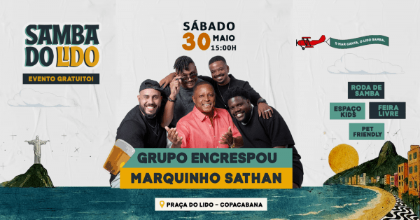 Samba do Lido  - Grupo Encrespou participação:  Marquinho Sathan (foto do evento)