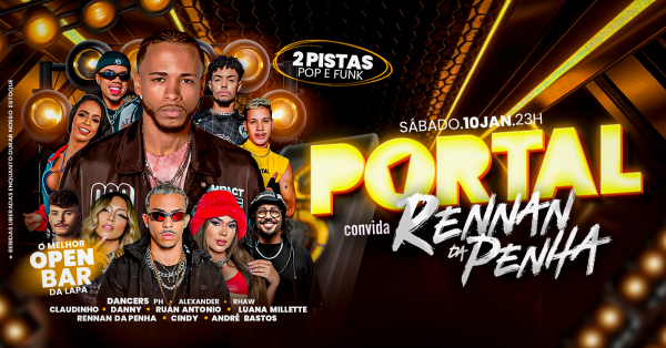 10/01 - PORTAL RIO CONVIDA RENNAN DA PENHA  /  MEGA OPEN BAR + PINKMOON ATÉ 01:00 (foto do evento)